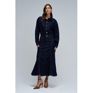 VESTIDO MIDI EM DENIM