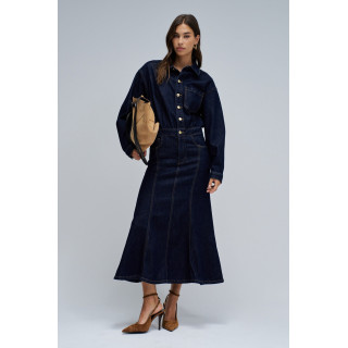 VESTIDO MIDI EM DENIM
