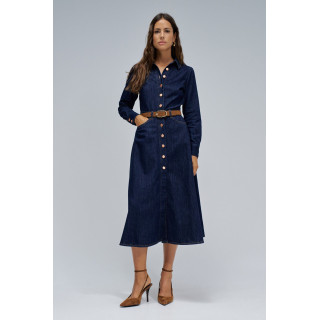 VESTIDO MIDI EM DENIM
