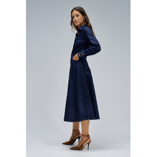 VESTIDO MIDI EM DENIM